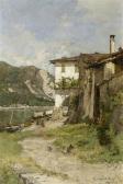 GIGNOUS Eugenio River Landscape With Houses GIGNOUS Eugenio River Landscape With Houses