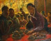 GILARDONI Joseph Figures In A Cafe GILARDONI Joseph Figures In A Cafe