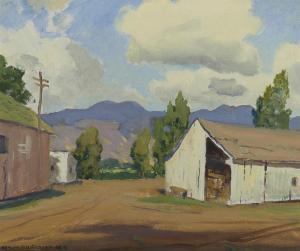 Arthur Hill Gilbert - Carmel Valley Ranch; California Barn (group Of Two)