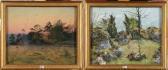 GILLOT Eugène Louis Paysage Aux Rochers GILLOT Eugène Louis Paysage Aux Rochers