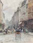 GILLOT Eugène Louis Rue De Seine, Towards The Grand Palais, Paris GILLOT Eugène Louis Rue De Seine, Towards The Grand Palais, Paris