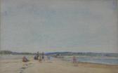 GILMOUR James E. A Beach Scene With Children Playing GILMOUR James E. A Beach Scene With Children Playing