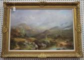 GILRONAN Raymond Alfred Highland Landscape With Cattle Watering GILRONAN Raymond Alfred Highland Landscape With Cattle Watering