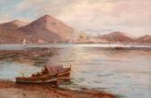 GILROY John William A Mediterranean Coastal Scene With Fishing Boats GILROY John William A Mediterranean Coastal Scene With Fishing Boats
