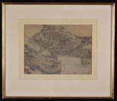 GINNER Charles A Sketch Of The Harbour At Boscastle GINNER Charles A Sketch Of The Harbour At Boscastle