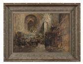 GIORDANO Felice Inside Of Chapel With Believers GIORDANO Felice Inside Of Chapel With Believers