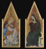 GIOVANNI DI PAOLO The Annunciation: The Archangel Gabriel; And The Virgin Annunciate: Pinnacles From An Altarpiece GIOVANNI DI PAOLO The Annunciation: The Archangel Gabriel; And The Virgin Annunciate: Pinnacles From An Altarpiece
