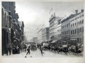 GIRARDET Paul Newyork, Winter Scene In Broadway GIRARDET Paul Newyork, Winter Scene In Broadway