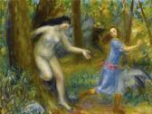 GLACKENS William James Nymphet Series, With Man GLACKENS William James Nymphet Series, With Man