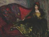GLACKENS William James Spanish Lady On A Sofa GLACKENS William James Spanish Lady On A Sofa