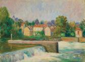GLACKENS William James The Dam At Samois GLACKENS William James The Dam At Samois