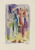 GLEIZES Albert Komposition Mit Zwei Figuren GLEIZES Albert Komposition Mit Zwei Figuren