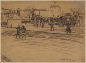 GLEIZES Albert Roulottes Sur La Place GLEIZES Albert Roulottes Sur La Place