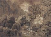 GMELIN Wilhelm Friedrich A Landscape With Rocky Cascades GMELIN Wilhelm Friedrich A Landscape With Rocky Cascades