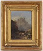GODCHAUX Emile Berger Et Ses Moutons Dans Une Paysage De Montagne GODCHAUX Emile Berger Et Ses Moutons Dans Une Paysage De Montagne
