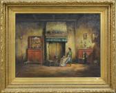 GODVRINDT Femme Devant La Cheminée GODVRINDT Femme Devant La Cheminée