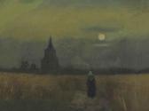 GOGH van Vincent Oude Toren Bij Zonsondergang GOGH van Vincent Oude Toren Bij Zonsondergang