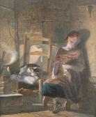 GOODALL Walter Girl With Cat GOODALL Walter Girl With Cat