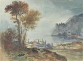 GOODWIN Albert An Italian Lake View; And Another Attributed To Albert Goodwin Of Murano (8 X 17cm) GOODWIN Albert An Italian Lake View; And Another Attributed To Albert Goodwin Of Murano (8 X 17cm)
