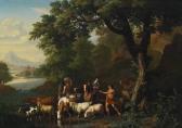 GOOL van Jan A Shepherd With Animals In A Widelandscape GOOL van Jan A Shepherd With Animals In A Widelandscape