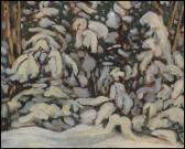 GOULD Alexander Young Snow On Spruce Trees / Countryside In Winter (verso) GOULD Alexander Young Snow On Spruce Trees / Countryside In Winter (verso)