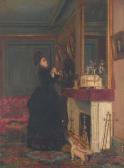 GRANGER Laurence Femme Dans Un Intérieur, Se Regardant Dans Une Glace GRANGER Laurence Femme Dans Un Intérieur, Se Regardant Dans Une Glace