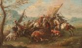 GRAZIANI Pietro Zugeschrieben(italienischer Maler Des 18.jh., Sehr Häufig Schlachtenbilder)"schlachtenszene" Mit Zahlreichen Reitern, Öl Auf Kupferplatte, 12x 18,5, R. GRAZIANI Pietro Zugeschrieben(italienischer Maler Des 18.jh., Sehr Häufig Schlachtenbilder)"schlachtenszene" Mit Zahlreichen Reitern, Öl Auf Kupferplatte, 12x 18,5, R.