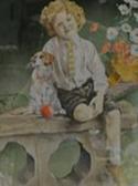 GREENSMITH Malcolm Portrait Of A Boy And His Dog Patch GREENSMITH Malcolm Portrait Of A Boy And His Dog Patch