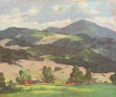 GREER James Emery Landscape With Farm And Foothills GREER James Emery Landscape With Farm And Foothills