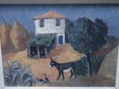 GREG Barbara Mediterranean Scene With Donkey And Ducks GREG Barbara Mediterranean Scene With Donkey And Ducks