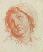 GREUZE Jean-Baptiste A Young Girl With A Ruffled Bonnet GREUZE Jean-Baptiste A Young Girl With A Ruffled Bonnet