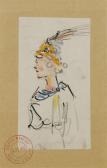 GREVIN Alfred Ensemble De Quatre Dessins Représentant Un Homme Portant Un Chapeau, Une Élégante Au Chapeau, Une Danseuse Vue De Dos Et Un Militaire Avec Son Épée Sur Le Côté GREVIN Alfred Ensemble De Quatre Dessins Représentant Un Homme Portant Un Chapeau, Une Élégante Au Chapeau, Une Danseuse Vue De Dos Et Un Militaire Avec Son Épée Sur Le Côté