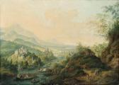 GRIFFIER John, Jan II An Extensive Rhenish Landscape With Castles Along A River Andpeasants Boating GRIFFIER John, Jan II An Extensive Rhenish Landscape With Castles Along A River Andpeasants Boating