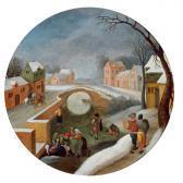 GRIMMER Abel Paesaggio Invernale Con Un Ponte Di Pietra E Figure GRIMMER Abel Paesaggio Invernale Con Un Ponte Di Pietra E Figure