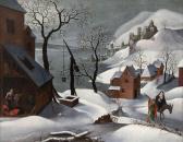 GRIMMER Abel Winterlandschap Met Jozefs GRIMMER Abel Winterlandschap Met Jozefs