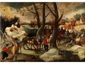 GRIMMER Jacob Geharnischter Reitertrupp In Verschneiter Baumlandschaft GRIMMER Jacob Geharnischter Reitertrupp In Verschneiter Baumlandschaft