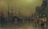 GRIMSHAW Arthur Edmund Dockside Scene GRIMSHAW Arthur Edmund Dockside Scene