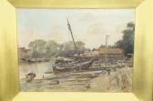 GROENEWEGEN Adrianus Johannes "ship Building Enkhuisen" Signed, Also Inscribed With The Title Of The Work And The Artist's Name On The Original Frame, Pencil GROENEWEGEN Adrianus Johannes "ship Building Enkhuisen" Signed, Also Inscribed With The Title Of The Work And The Artist's Name On The Original Frame, Pencil