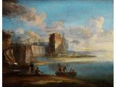 GUARDI Francesco Meeresbucht Mit Ruinösen, Antiken Gebäuden GUARDI Francesco Meeresbucht Mit Ruinösen, Antiken Gebäuden
