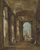 GUARDI Giacomo Interior Of A Colonnade GUARDI Giacomo Interior Of A Colonnade