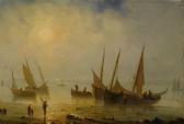 GUDIN Henriette Herminie Fishing Boats At Sunrise GUDIN Henriette Herminie Fishing Boats At Sunrise