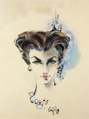 GUGLIO Christian Dior Coiffure Sketch GUGLIO Christian Dior Coiffure Sketch
