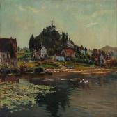 GUILLERY Franz Paul Summer Day On A River Bank In Germany GUILLERY Franz Paul Summer Day On A River Bank In Germany