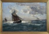 GUNTHER Erwin Carl Wilhelm Fischerboot Und Dampfsegler Vor Südenglischer Küste Bei Dover GUNTHER Erwin Carl Wilhelm Fischerboot Und Dampfsegler Vor Südenglischer Küste Bei Dover