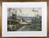 GUTTERIDGE SYKES John A Country Scene With A Woman GUTTERIDGE SYKES John A Country Scene With A Woman