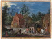 GYSELS Pieter Scène De Village Animé GYSELS Pieter Scène De Village Animé