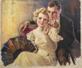 H LISTER William A Lady And A Gentleman Smoking H LISTER William A Lady And A Gentleman Smoking