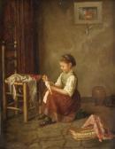 HAAG Jean-Paul A Child Playing Inan Interior HAAG Jean-Paul A Child Playing Inan Interior