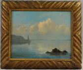 HAAS de Maurits Frederik H. Coastal View With Distant Lighthouse HAAS de Maurits Frederik H. Coastal View With Distant Lighthouse