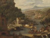HACKAERT Jan Flusslandschaft Mit Hirten, Vieh Und Schiffen HACKAERT Jan Flusslandschaft Mit Hirten, Vieh Und Schiffen